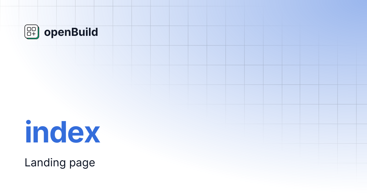 index | openBuild
